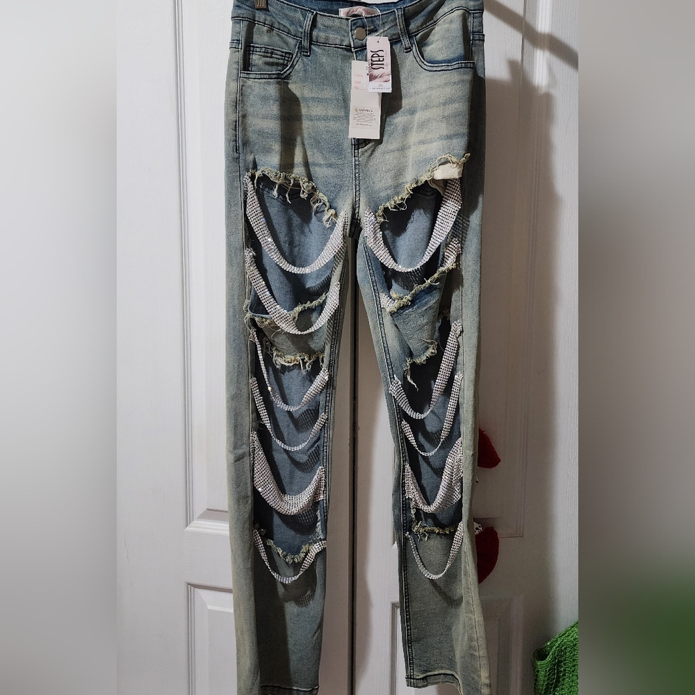 Rhinestone jeans